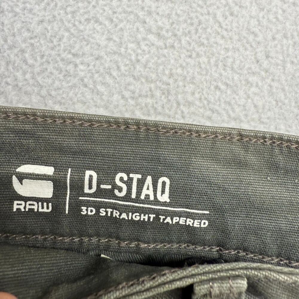 G Star Jeans Men's 34x32 Fits 34x29 Green D Staq 3D Straight Tapered Vintage y2k - Picture 6 of 10